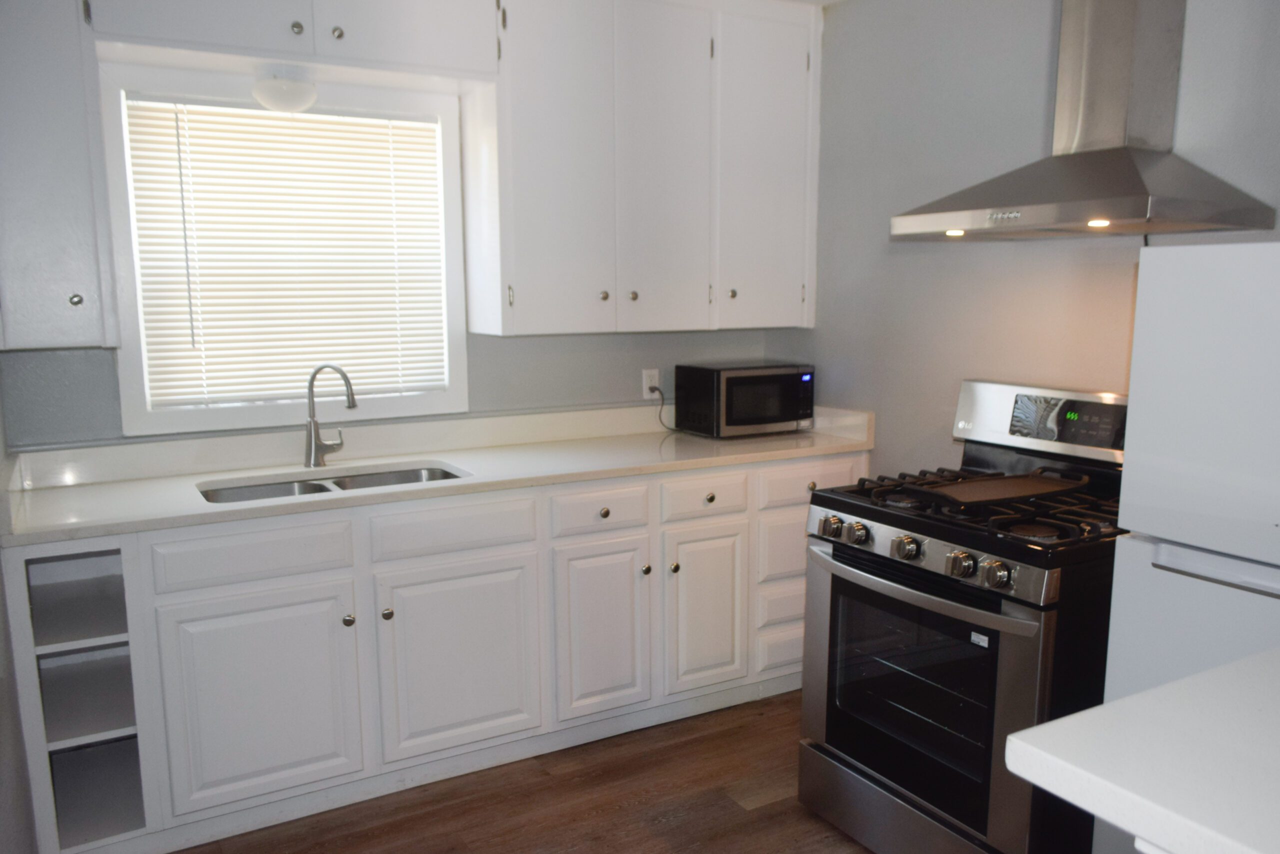 Kitchen with sink and stove